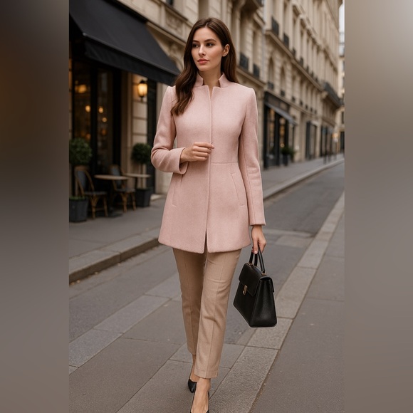 Chic Light Pink Coat - Picture 1 of 10